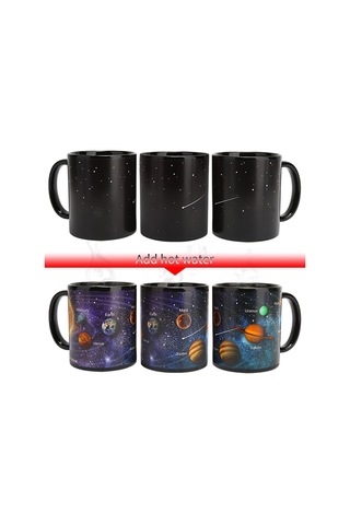 Mufunye Serin Renk Değiştiren Güneş Sistemi Desenli Seramik Kupa Isı Duyarlı Kozmik Tasarım Ev Ve Spor İçin Elit Kadeh Toplu Alım Seçeneği Diğer