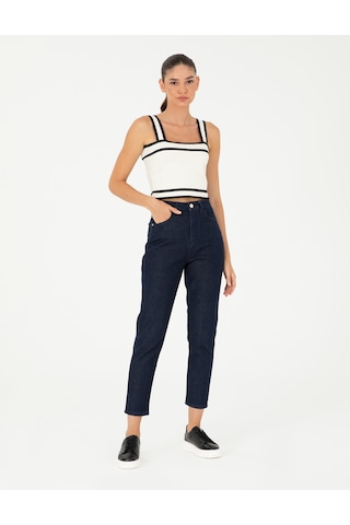 Pierre Cardin Kadın Koyu İndigo Jean Pantolon 50293347-vr089 Koyu İndigo