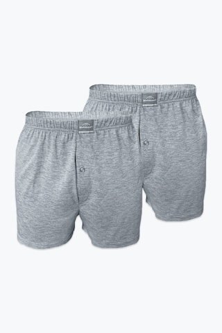 Malabadi Erkek Gri 2 Li Paket Geniş Kalıp %100 Pamuk Boxer 024 Grimelanj