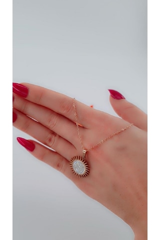 Bhs Life Kadın Zirkon Taş Ay Tasarım Çelik Kolye