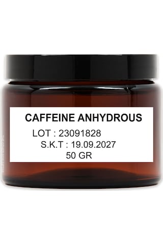 Caffeine Anhydrous Toz Hammadde 50 Gr