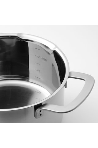 Ikea Hemkomst Kapaklı Tencere 3 L Krom 2 Parça