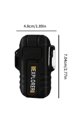 Trendooze Gaojunshop01 Siyah Phfrq Çift Yaylı Usb Şarjlı Kamp Çakmak, Unik Hediye Siyah