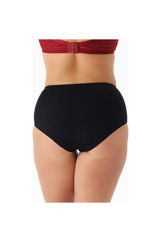 Be Curvy Aster Büyük Beden Çizgili Külot Black