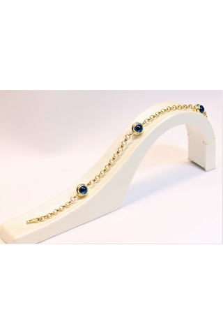 Altın Nazar Boncuklu Künye Guler1002592 Sarı Altın