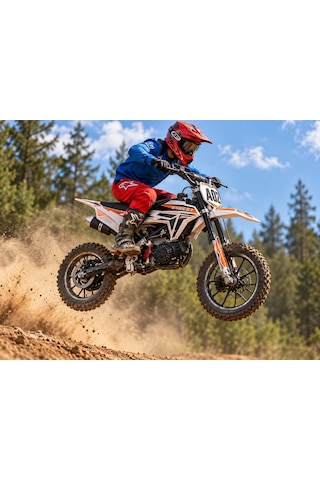 Enbest Mini Cross 49cc 6-13 Yaş Arası (Plaka Ve Ehliyet Gerektirmez) Turuncu