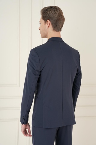 Efor Slim Fit Mono Yaka Çift Yırtmaç Torba Cep Casual Lacivert Ceket C 697 Lacivert