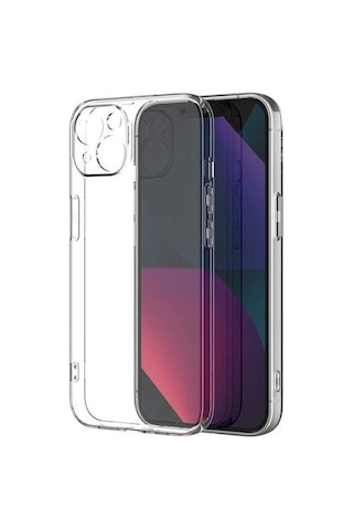 Apple İphone 14 Uyumlu Kılıf Zebana Şeffaf Soft Silikon Kılıf Şeffaf