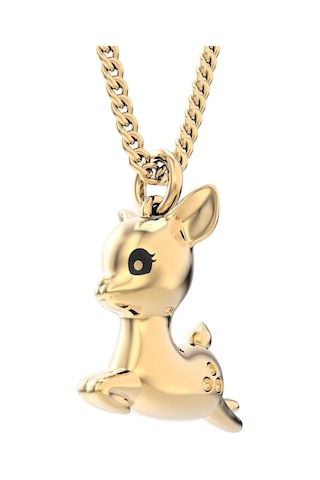 Chocli 18 Ayar Altın Kaplama Geyik Kolye