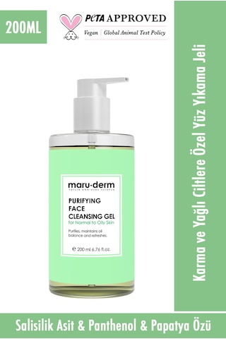Maruderm Karma ve Yağlı Ciltlere Özel Salisilik Asit Yüz Yıkama Jeli 200 ML