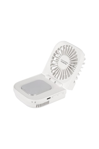 Usb Şarj Katlanır Dış Mekan Handheld Mini Soğuk Sıkıştırma Fan Masaüstü Soğutma Fanı Beyaz
