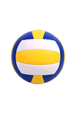 Aputue Voleybolvolleyball, Numara 5 Standart Ağırlık, Sızdırmaz Hava Valfi Ve Yumuşak Dış Yüzey, Mavi Sarı Beyaz Renkli, Dış Mekan Park Ve Spor Salonu Oyunları, Yeni Başlayanlar İçin İdeal Yapı Açık Gri