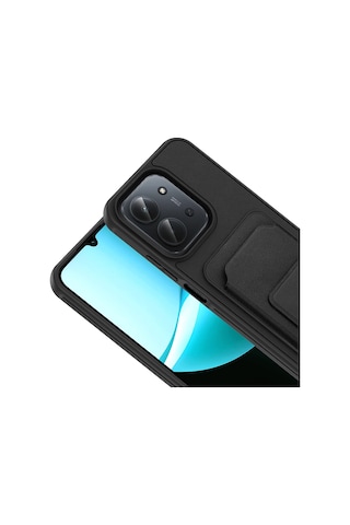 Xiaomi Redmi 15c Kılıf Kartlıklı Tpu Zore Bikart Kapak Siyah
