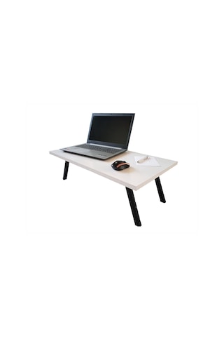 Elfin Laptop Sehpası Bilgisayar Sehpası Sofra Sehpası Beyaz 40X70 Beyaz