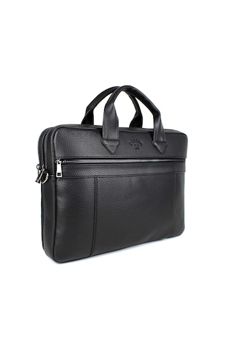 Unisex Siyah Çok Bölmeli 14 İnç Evrak Ve Laptop Çantası