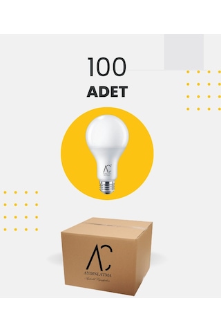9w Bulb Led Ampul 3200k Sarı Işık - 100 Adet