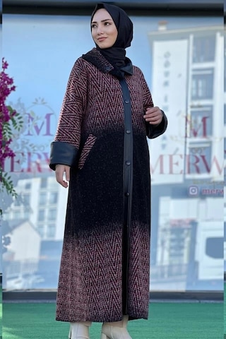 Misswhence 36521 Kaşe Kaban Çok Renkli