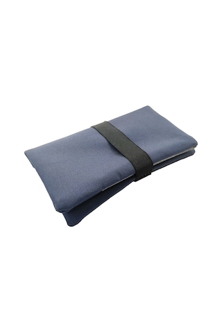 Mavi Gri Su Geçirmez Fermuarlı İmperteks Kumaştütün Kesesi Çantası Tütünlük Rd48 Mavi