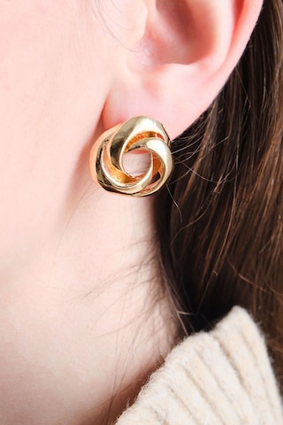 Kadın Gold Loop Küpe Çok Renkli
