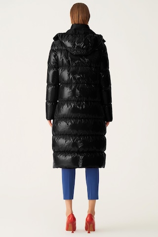 Perspective Kapüşonlu Şişme Siyah Kadın Mont 22270551