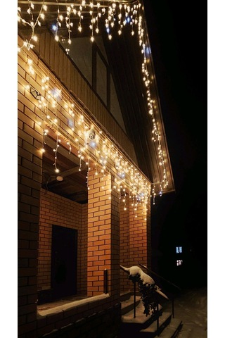 Salon Işıltısı Kutlama Işığı Renkli Işık Dekoratif Süsleme 3m 100 Led 20 Saçak 305070cm Çakarlı Ip65
