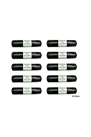 Ecoplast Battal Boy Siyah Çöp Torbası Poşeti 300 G 75 x 90 CM / 10 Adetlik 10 Rulo