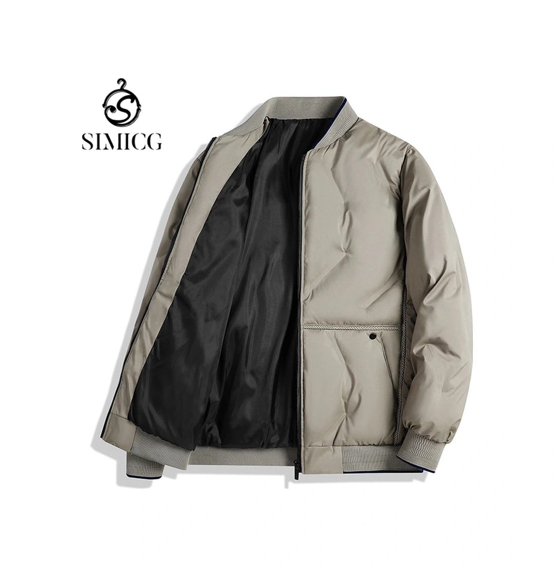 Erkekler İçin Kışlık Kalın Pamuklu Mont, Genç Erkekler İçin Şık Ve Çok Yönlü Pamuklu Dolgulu Ceket Haki