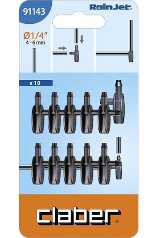 Claber Sulama Borusu Dirsek Bağlantı Aparatı 1/4'' 10'lu Paket 91