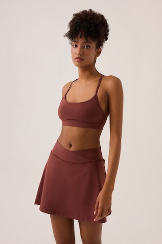 Los Ojos X Ece Bordo 2 Katmanlı Tenis Eteği Skort Bordo Bordo
