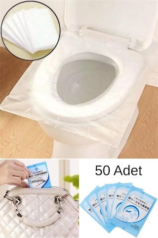 Siolanzi Tek Kullanımlık Klozet Kapağı Poşeti 50 Adet Şeffaf