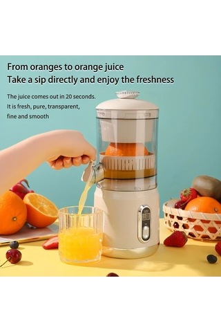 Fastbuy Sinuoshop Mavi Kablosuz Meyve Sıkacağı, Usb Şarjlı, Ayrılabilir Kapak, Ev Kullanımı İçin Mavi