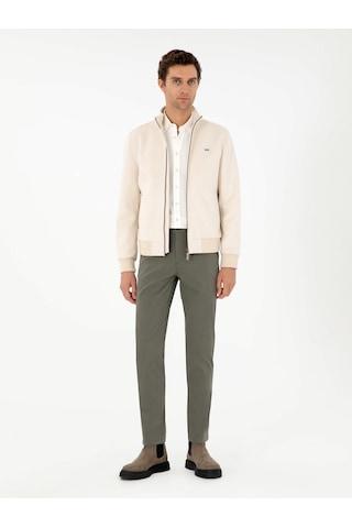 Cacharel Haki Slim Fit Kanvas Pantolon Yesıl
