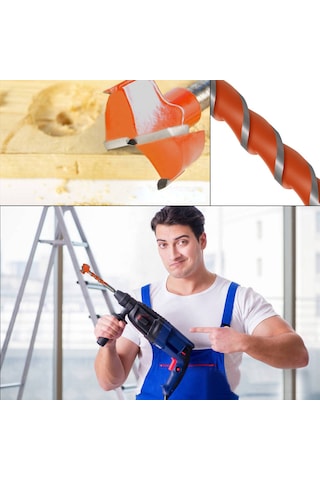 Mufunye Ahşap Delme Aleti Seti 16-25mm: Uzun Hançerli Karbür Ahşap Delici, Kapı Kilit Delikleri İçin 5'li Takım Diğer