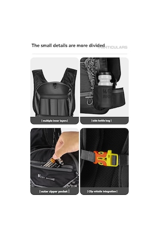 Jeehugo 16l Outdoor Bisiklet Ve Yürüyüş Sirt Çantasi, Oxford Kumaş, Hafif, 470g, Farkli Renkler Siyah-yesil Yeşil