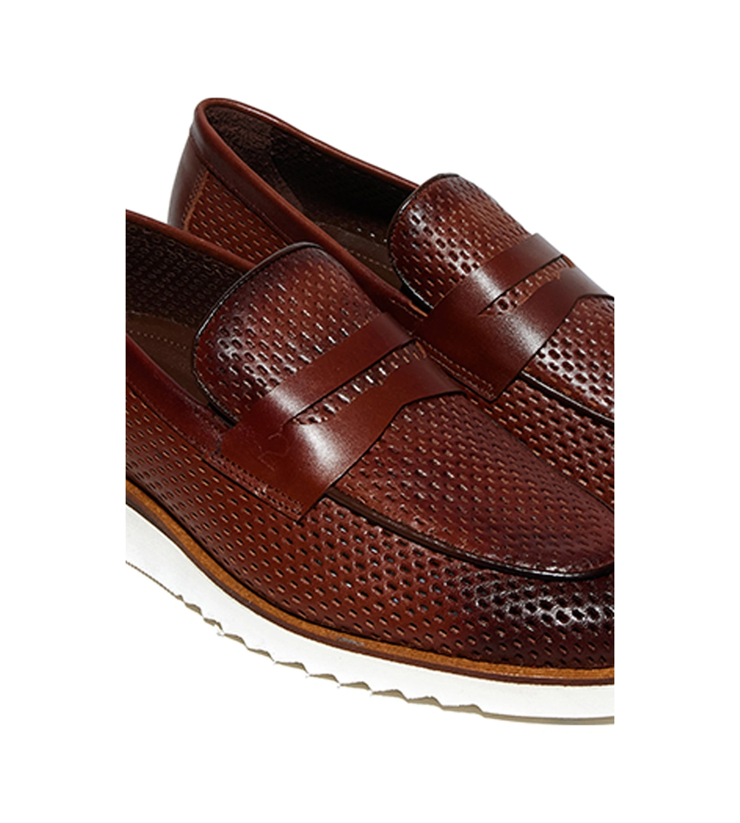 Bestello Bağcıksız Zımbalı Eva Taban Loafer 331-666 Erkek Ayakkabı Taba