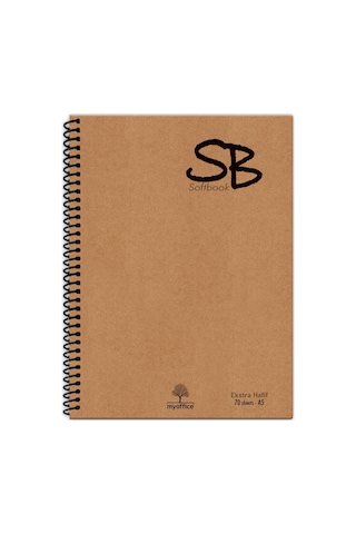 Etika Sb A5 140 Sayfa Defter Kraft Kapak Spiralli Hafif Kağıt Çiz
