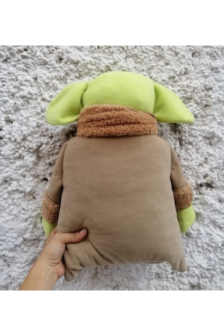 Dükkan Design Star Wars Master Baby Yoda Peluş Puf Yastık Yeşil
