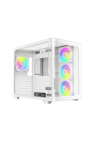Iota C70 White Curve Argb Digital Tempered Glass Usb 3.0 Atx Mid Tower Kasa