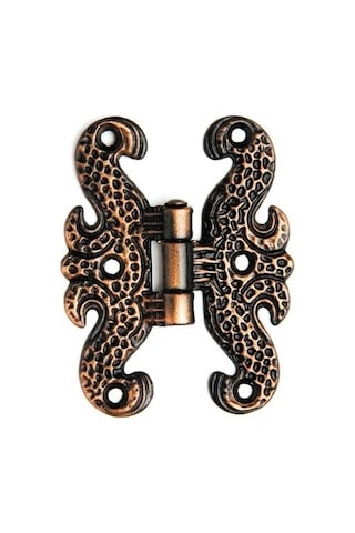 Antik Bakır Büyük Kelebek Menteşe Zamak 7 Cm