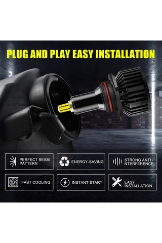 Springsun 360 Derece Ayarlanabilir Ultra Parlak Led Far Ampulü - H7, H11, 9005, 9006, 9012 Uyumlu