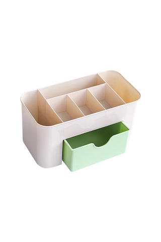 Vkemall 7 Bölmeli Çekmeceli Makaj Ve Tırnak Aletleri Saklama Kutusu - Su Geçirmez Plastik Organizer