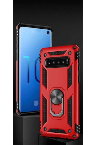Samsung Uyumlu Galaxy S10 Kılıf Zore Vega Kapak-Siyah