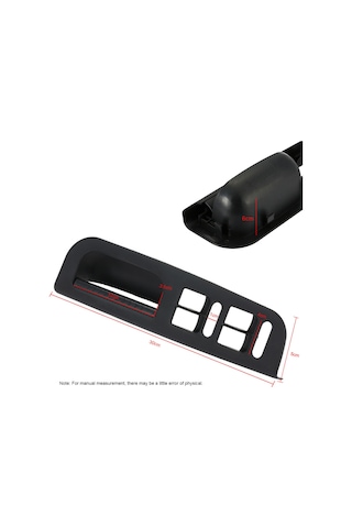 Wezone Vw Golf/jetta Mk4 1999-2004 İç Kapı Tutamak Ve Sol Ön Pencere Anahtarı Bezel Seti Abs Malzeme, Siyah - 1j0867172a, 1j4867180a Uyumlu Siyah