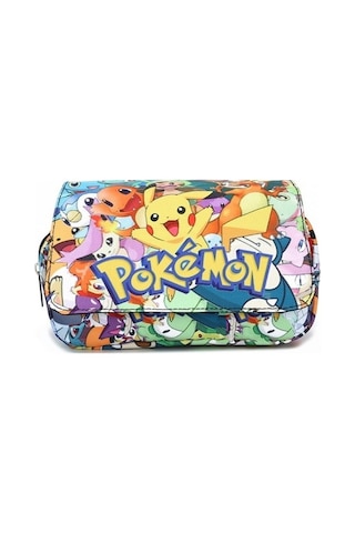 Pokemon Pokemon Pikachu Kalem Çantası Kırtasiye Kutusu İlk Ve Orta Okul Öğrencileri Karikatür Kalem Çantası-kd12002
