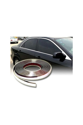 Araç Içi Dışı 3d Krom Dekoratif Nikelaj Şerit Çıta 9mm X 7 M