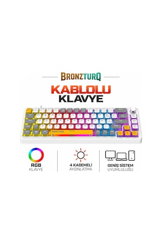 Bronzturq Mk1148 Rgb Kablolu Mekanik Klavye