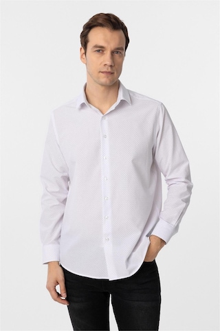 Süvari Siyah Slim Fit Düz Klasik Yaka Gömlek-34089 Siyah