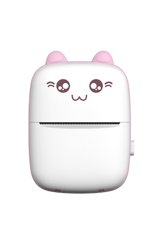 C9 Mürekkepsiz Yazıcı Taşınabilir Termal Fotoğraf Yazıcısı Kompakt Cep Öğrenci Mini Etiket Yazıcısı - Pembe