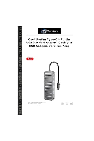 Özel Üretim Type-c 4 Portlu Usb 3.0 Veri Aktarıcı Çoklayıcı Hub Çalışma Yardımcı Araç