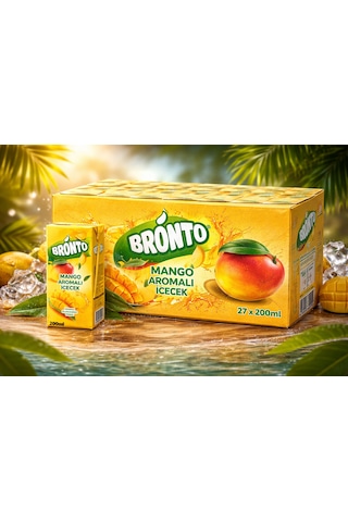 Bronto Mango Aromalı İçecek 200 Ml X27 Adet